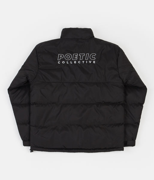 Poetic Collective Puffer Jacket - Black | Flatspot