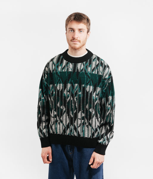 Polar Paul Knit Sweatshirt - Black | Flatspot
