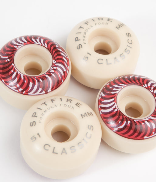 Spitfire Formula Four Camo Classics 99DU Wheels - Red - 51mm