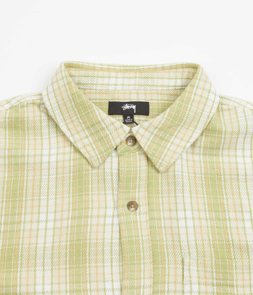 Lime - clothing women 41 Fragrance | Stussy Beach Plaid Shirt with