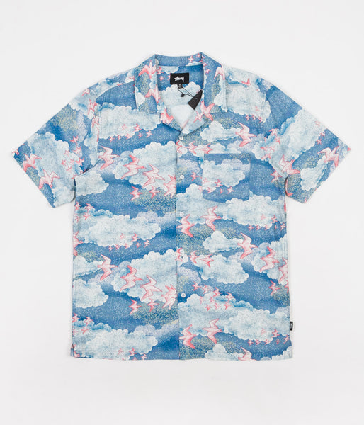 Stussy Cloud And Birds Shirt - Blue