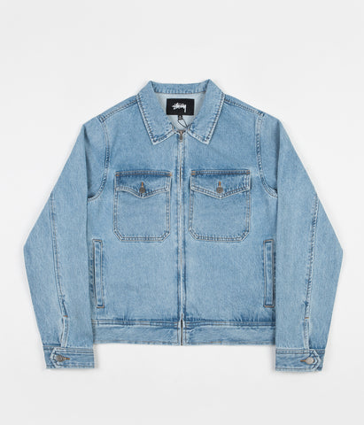 Stussy Denim Garage Jacket - Light Blue | Flatspot