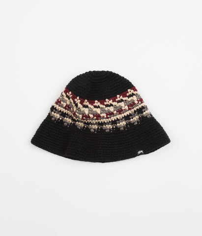 Stussy Fairisle Bucket Hat - Black | Flatspot