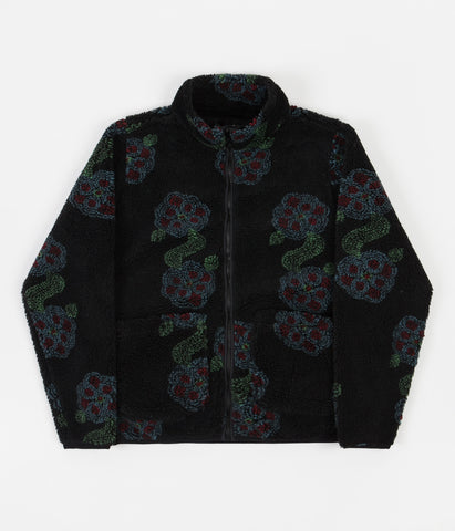 Stussy Flor Sherpa Mockneck Sweatshirt - Black | Flatspot