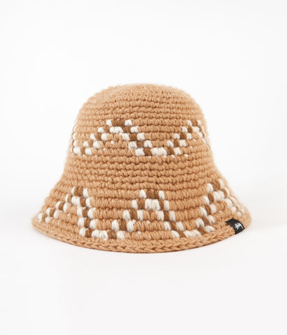 Stussy Giza Knit Bucket Hat - Brown | Flatspot