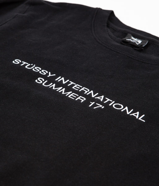 Stussy International Summer Applique Crewneck Sweatshirt - Black