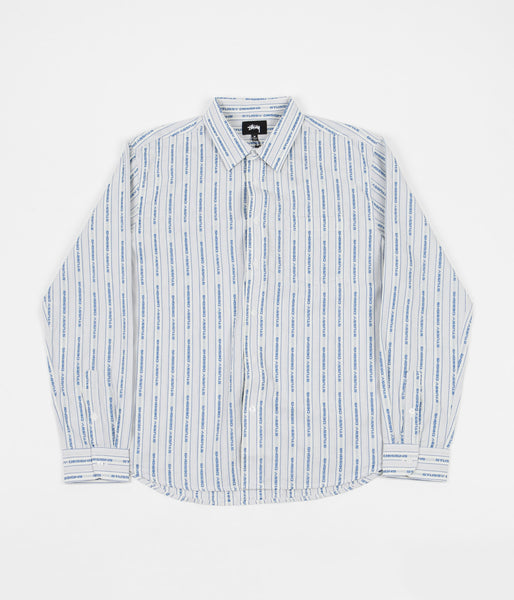 Stussy Jacquard Logo Stripe Shirt - White