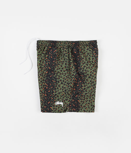 Stussy Leopard Water Shorts Olive Flatspot