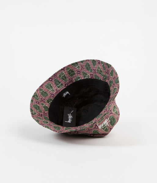 Stussy Mask Pattern Bucket Hat - Pink