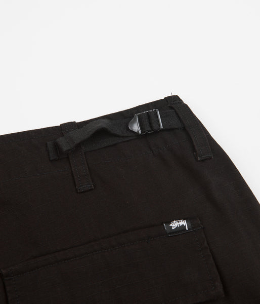 Stussy Ripstop Surplus Cargo Pants - Black | Flatspot