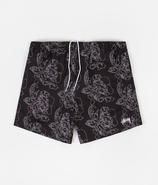 Stussy Roses Water Shorts - Black | Flatspot