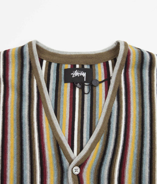 Stussy Stripe Pattern Cardigan - Multi