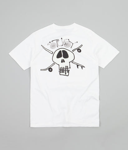 White | Stussy Surf Skate Skull T - Vans Olson Men's Shirt - Shirt