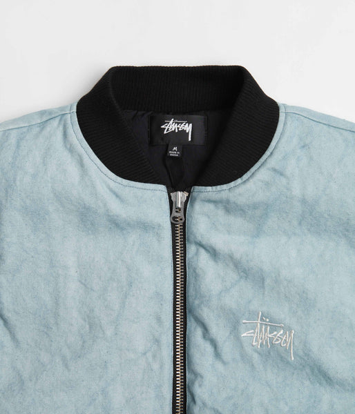 Stussy Washed Canvas Primaloft Vest - Light Blue