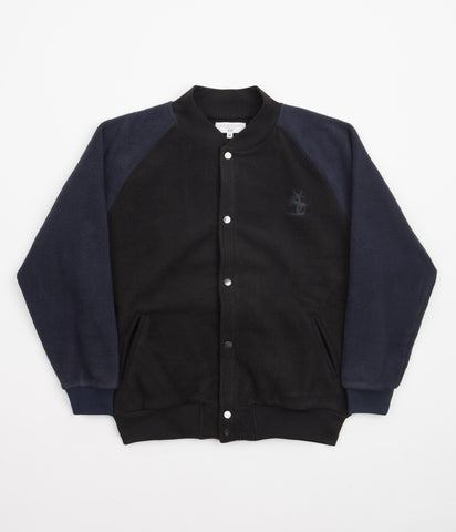 Yardsale Fleece Bomber Jacket - Black / Navy | Flatspot