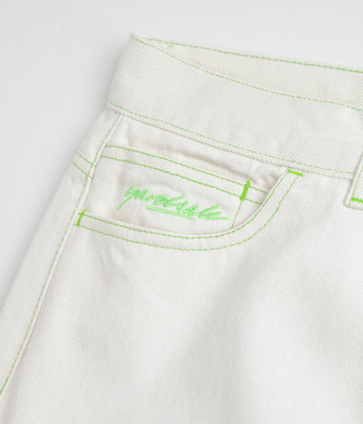 Yardsale Goblin Jeans - White / Green | Flatspot