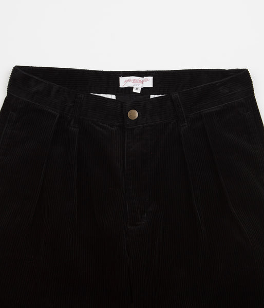 Washed Black | Yardsale Phantasy Courduroy Slack Pants rolled