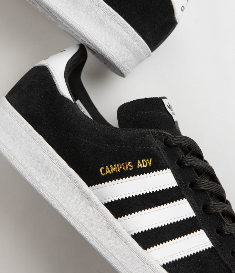 Adidas Campus ADV Shoes - Core Black / White / White | Flatspot