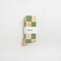 Butter Goods Checkered Socks - Cream / Sage thumbnail