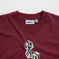 Butter Goods Cubes T-Shirt - Burgundy thumbnail