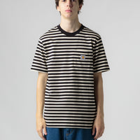 Carhartt Seidler Pocket T-Shirt - Seidler Stripe / Salt / Black thumbnail