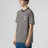 Carhartt Seidler Pocket T-Shirt - Seidler Stripe / Salt / Black thumbnail