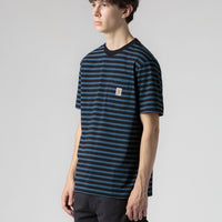 Carhartt Seidler Pocket T-Shirt - Seidler Stripe / Squid / Black thumbnail