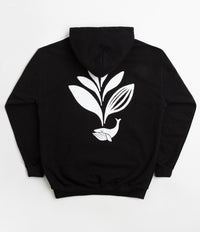 Magenta Whale Plant Hoodie - Black