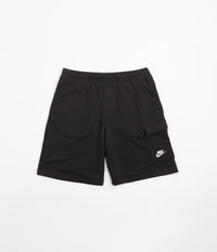 Nike Club Terry Cargo Shorts - Black / Black / White