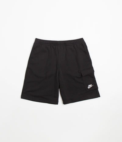 Nike Club Terry Cargo Shorts - Black / Black / White