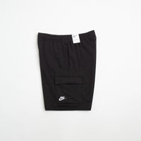 Nike Club Terry Cargo Shorts - Black / Black / White thumbnail