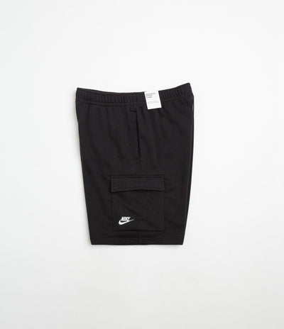 Nike Club Terry Cargo Shorts - Black / Black / White