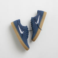 Nike SB Chron 2 Shoes - Navy / White - Navy - Gum Light Brown thumbnail