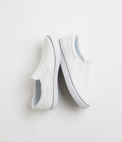 Nike SB Chron 2 Slip Shoes - White / White - White - Black