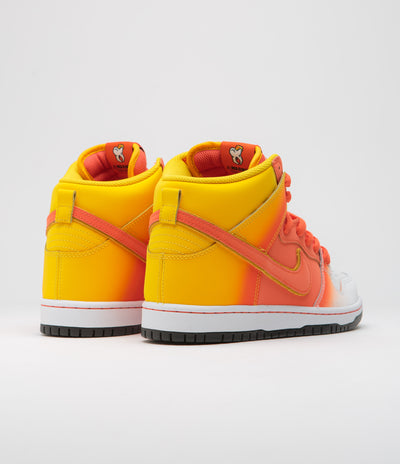 Nike SB Dunk High Pro Shoes - Amarillo / Orange - White - Black