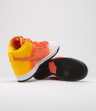 Nike SB Dunk High Pro Shoes - Amarillo / Orange - White - Black