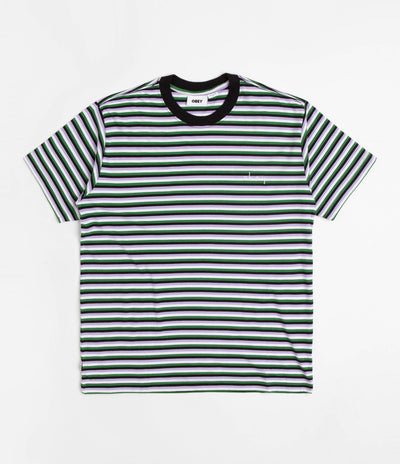 Obey Tribute Stripe T-Shirt - Black / Multi