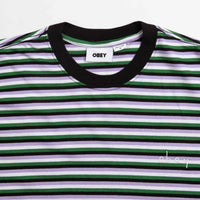 Obey Tribute Stripe T-Shirt - Black / Multi thumbnail