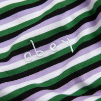 Obey Tribute Stripe T-Shirt - Black / Multi thumbnail