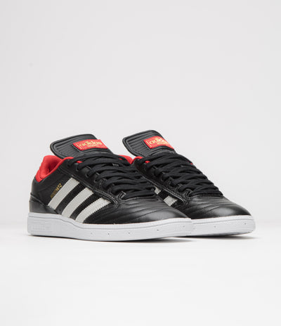 Adidas Busenitz Shoes - Core Black / Zero Metallic / Better Scarlet