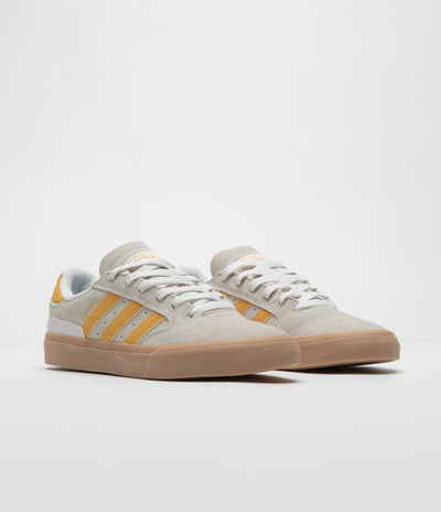 Adidas Busenitz Vulc II Shoes - Crystal White / Preloved Yellow / Gold Metallic