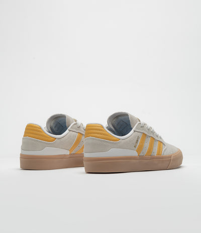 Adidas Busenitz Vulc II Shoes - Crystal White / Preloved Yellow / Gold Metallic