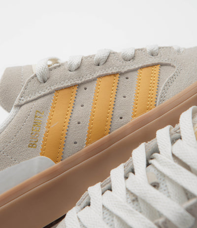 Adidas Busenitz Vulc II Shoes - Crystal White / Preloved Yellow / Gold Metallic