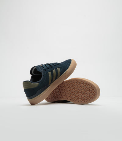 Adidas Busenitz Vulc II Shoes - Legend Ink / Olive Strata / Gold Metallic