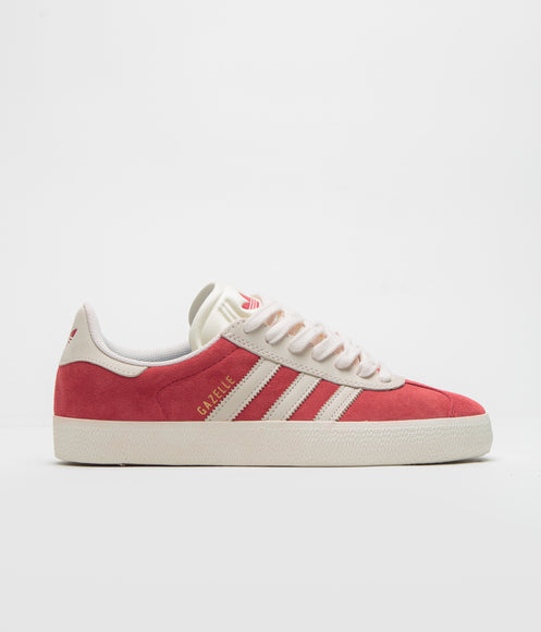 Adidas Gazelle ADV Shoes - Better Scarlet / Chalk White / Gold Metallic