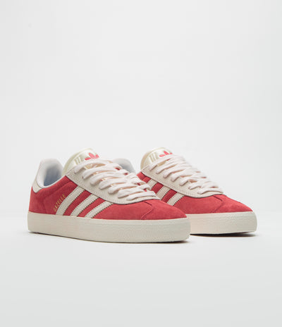 Adidas Gazelle ADV Shoes - Better Scarlet / Chalk White / Gold Metallic