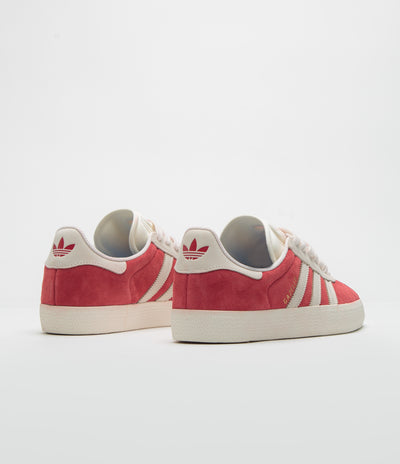 Adidas Gazelle ADV Shoes - Better Scarlet / Chalk White / Gold Metallic