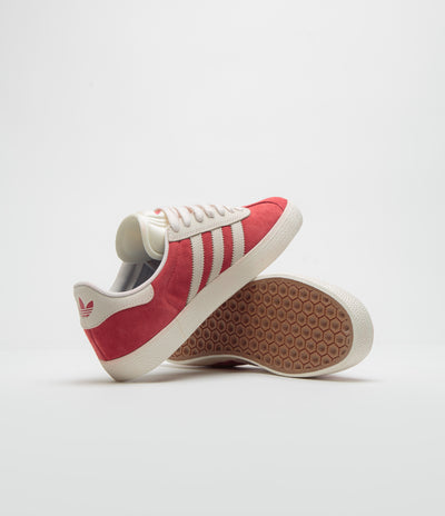 Adidas Gazelle ADV Shoes - Better Scarlet / Chalk White / Gold Metallic