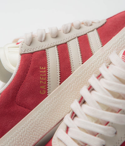 Adidas Gazelle ADV Shoes - Better Scarlet / Chalk White / Gold Metallic