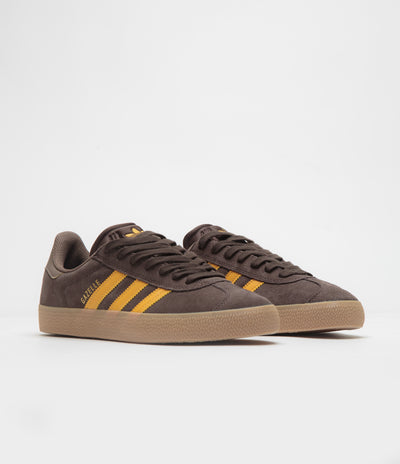 Adidas Gazelle ADV Shoes - Dark Brown / Preloved Yellow / Earth Strata